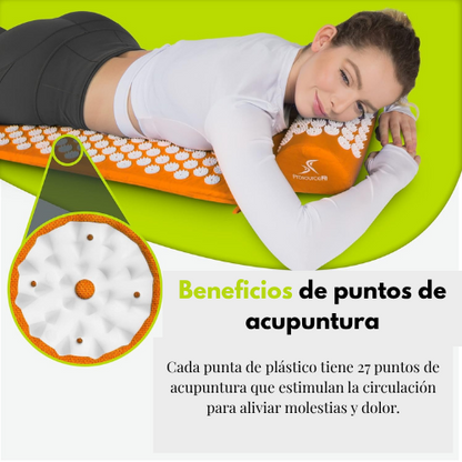 Esterilla y almohada de acupresión