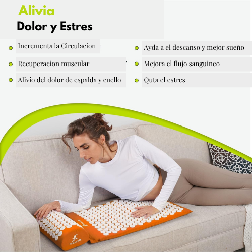 Esterilla y almohada de acupresión